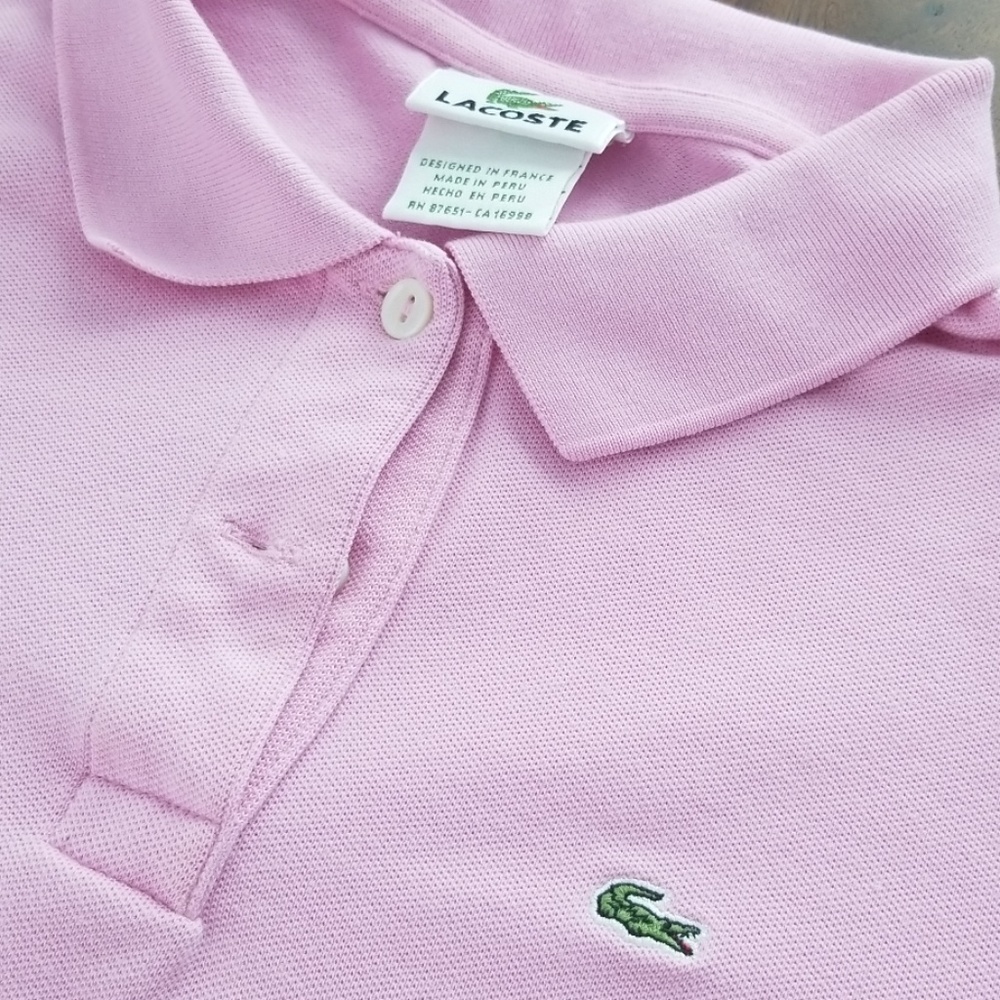 Pink Lacoste Polo